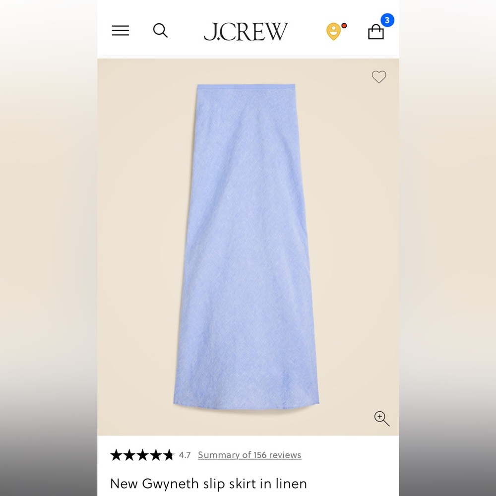 Gwyneth slip skirt in linen